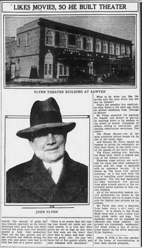 Flynn Theatre - Dec 31 1931 Article